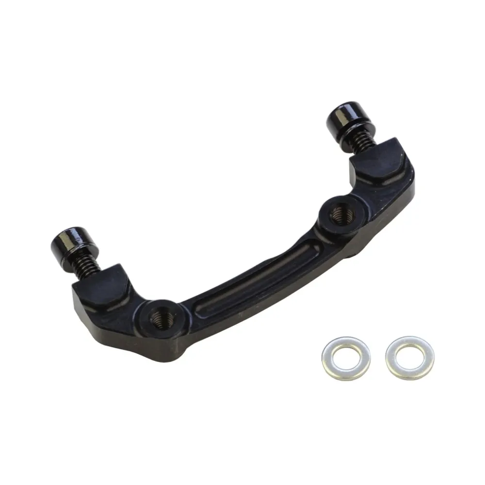 Adapter för främre/bakre bromsok PM/IS HOPE (180 mm fram/ 160 mm bak) #HBMF Svart