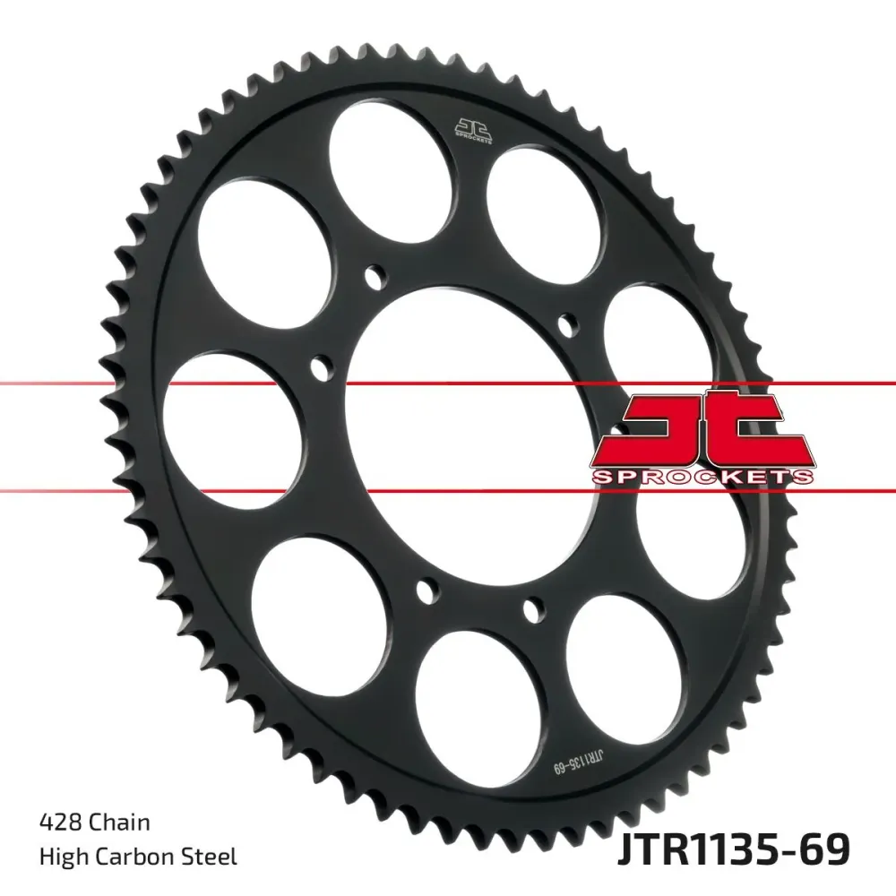 Svart stål bakdrev 69T 428 - JTR1135.69 - JT Sprockets