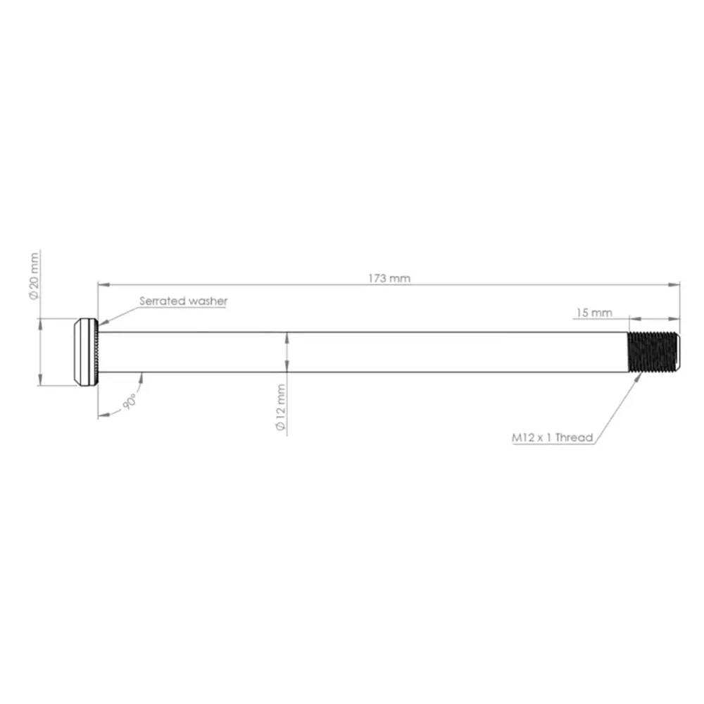BURGTEC 173,7 mm bakhjulsaxel för Santa Cruz-ramar Silver