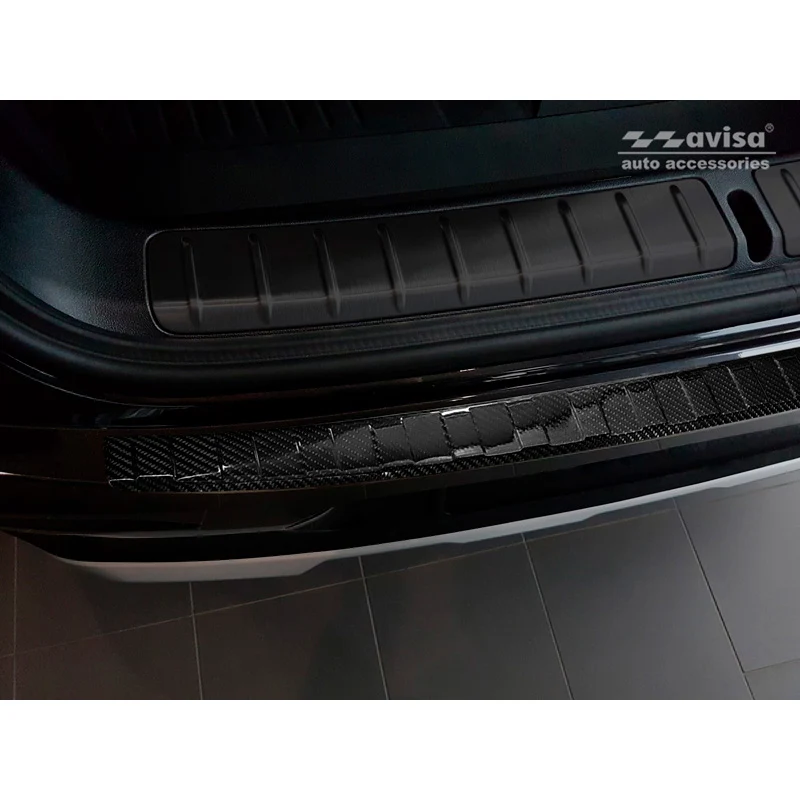 Avisa, Bakre stötfångarskydd, 3D äkta kolfiber, passar BMW X4 (G02) 2018-