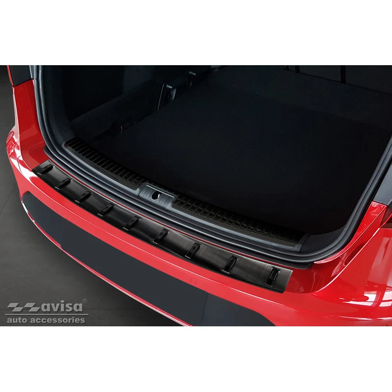 Avisa, Bakre stötfångarskydd, Svart, Rostfritt stål, passar Seat Leon ST (5F) 2013-2017 & Facelift 2017-2020 'STRONG E...