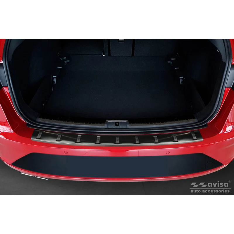 Avisa, Bakre stötfångarskydd, Svart, Rostfritt stål, passar Seat Leon ST (5F) 2013-2017 & Facelift 2017-2020 'STRONG E...