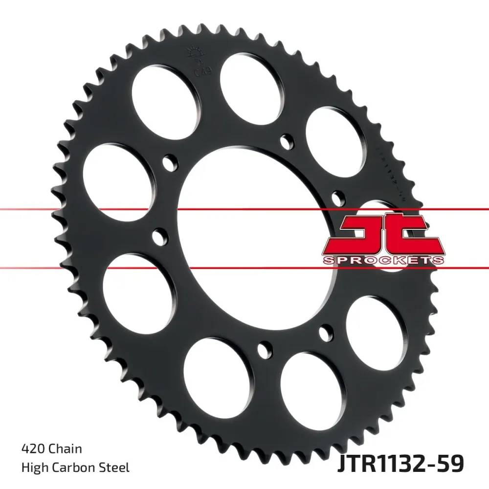 Svart stål bakdrev 59T 420 - JTR1132.59 - JT Sprockets