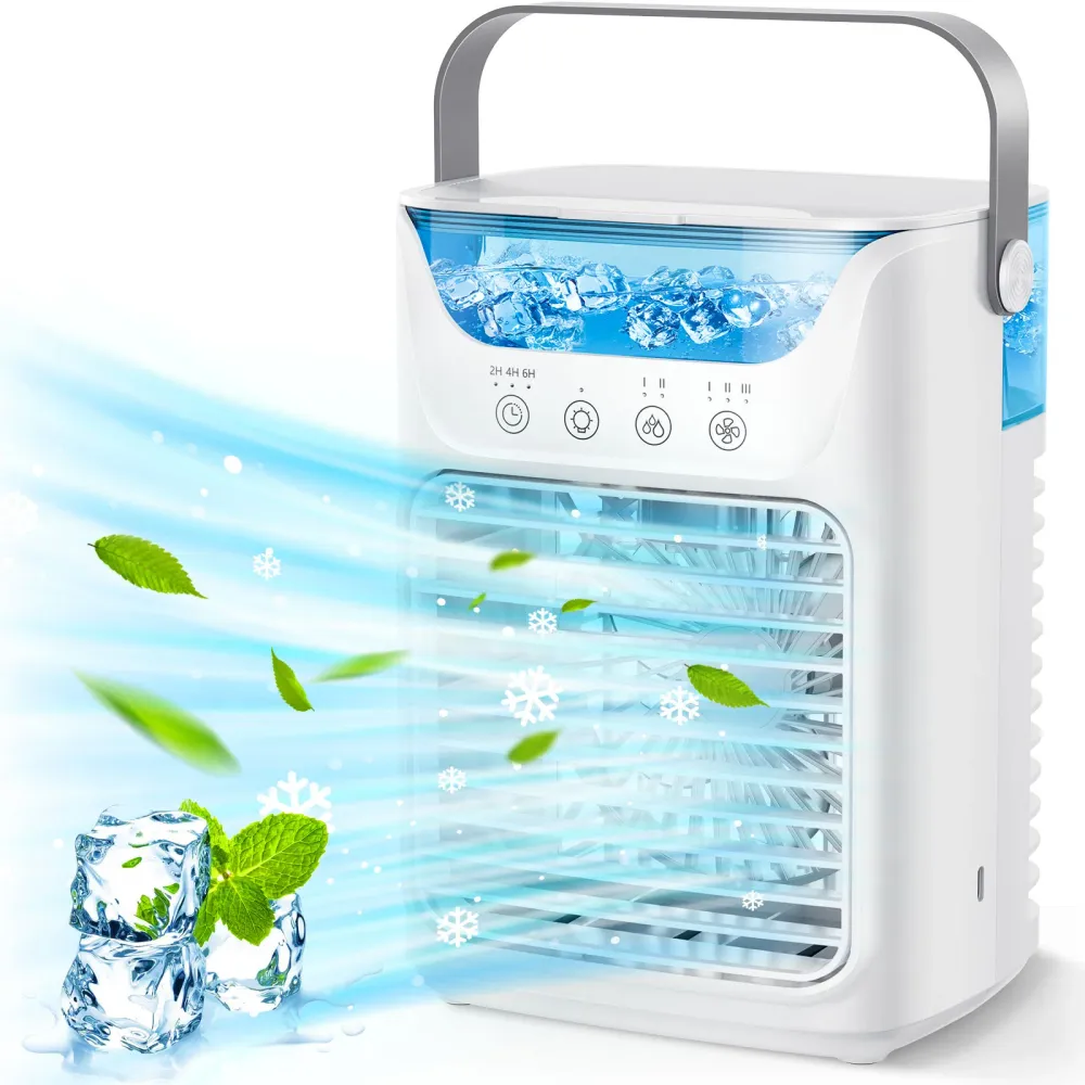 Mobil luftkonditionering, 700 ml mini luftkonditionering, bärbar mobil luftkonditionering 4 i 1 med USB, med timer på 2/4/...