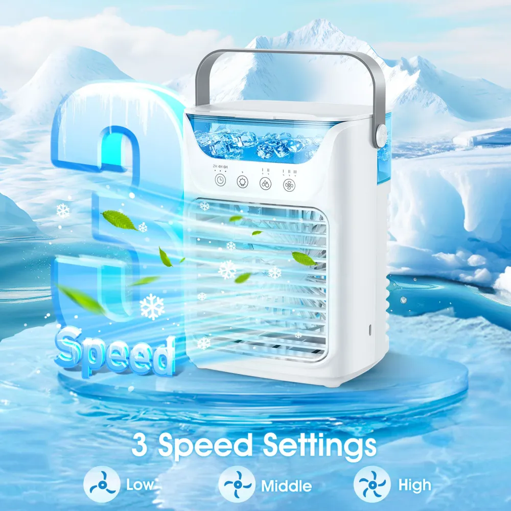 Mobil luftkonditionering, 700 ml mini luftkonditionering, bärbar mobil luftkonditionering 4 i 1 med USB, med timer på 2/4/...