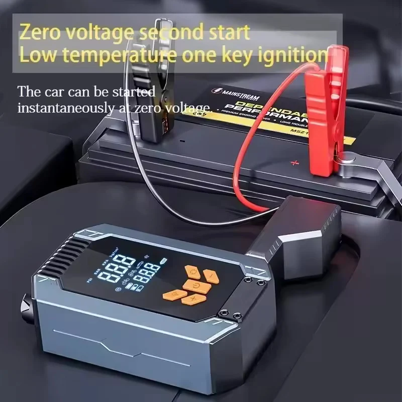 NOEIFEVO 4-i-1 Bärbar Bilstartare & Luftpump 150PSI Luftkompressor Powerbank Booster Bilstartare Enhet Bil-däckuppblåsare