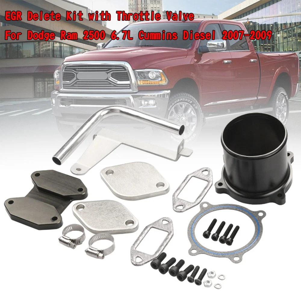 2007-2009 Dodge Ram 2500 6.7L Cummins Diesel Egr Delete Kit med gasventil