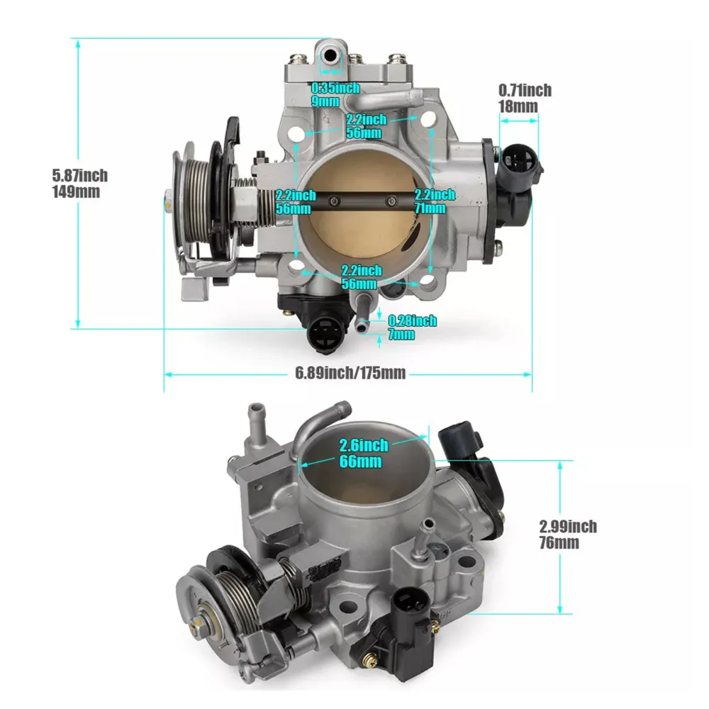 1998-2002 Honda Accord SE EX LX 2,3L Gasspjäll 16400-PAA-A61