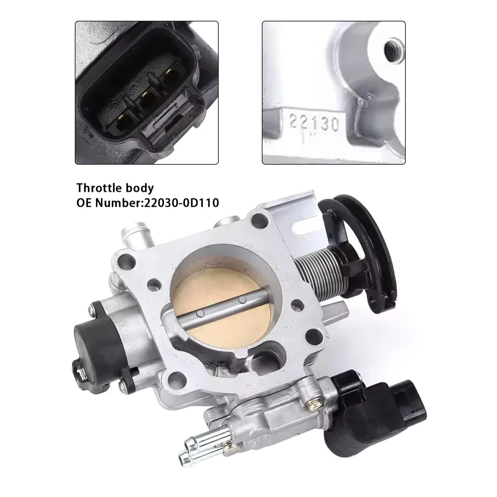Gasspjällsenhet 22030-0D110 för Toyota Corolla Matrix 2003-2005 1,8L