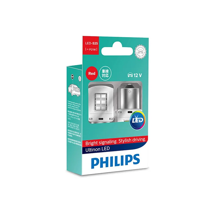Philips Ultinon LED P21W Röd 12V - Paket