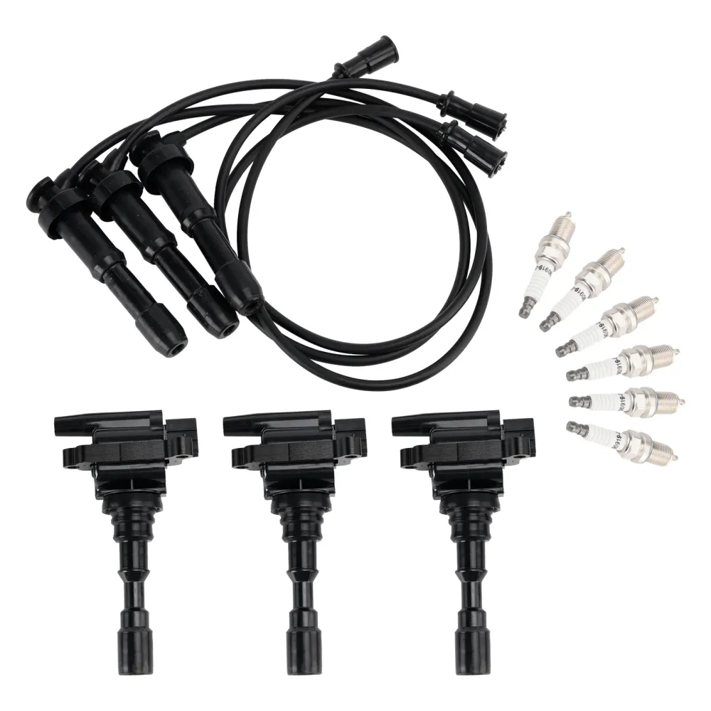 2003-2006 Kia Sorento 3.5L V6 3x Tändspole & 6x Tändstift & 3x Wireset UF431