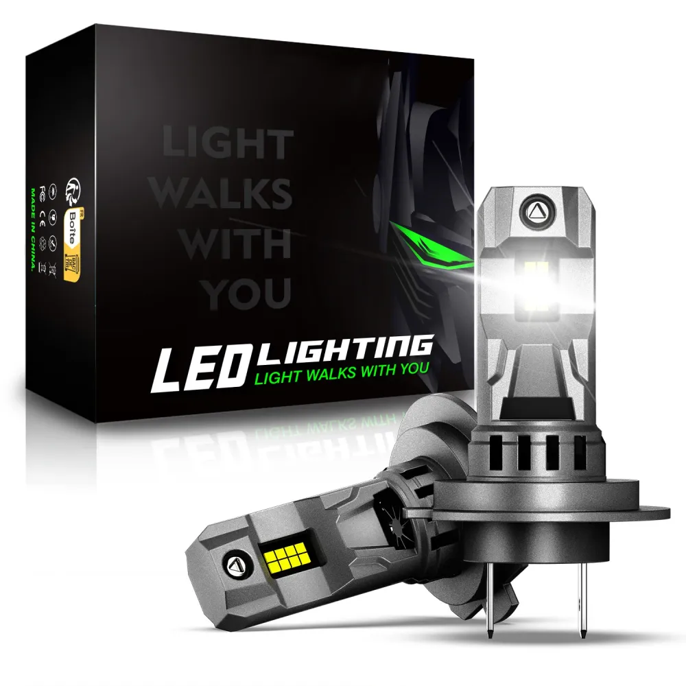 2 stycken 72W 16000LM bilstrålkastarlampor, H1 H3 H7 H11 9006 9005 880 LED-lampa