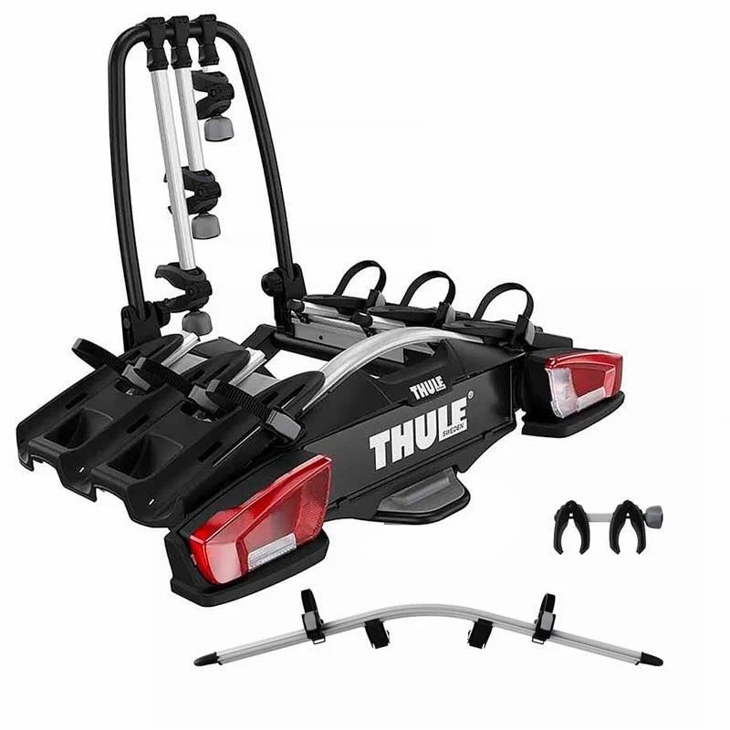 THULE VELOCOMPACT paket med 3 cykelhållare + 4 cykeladaptrar