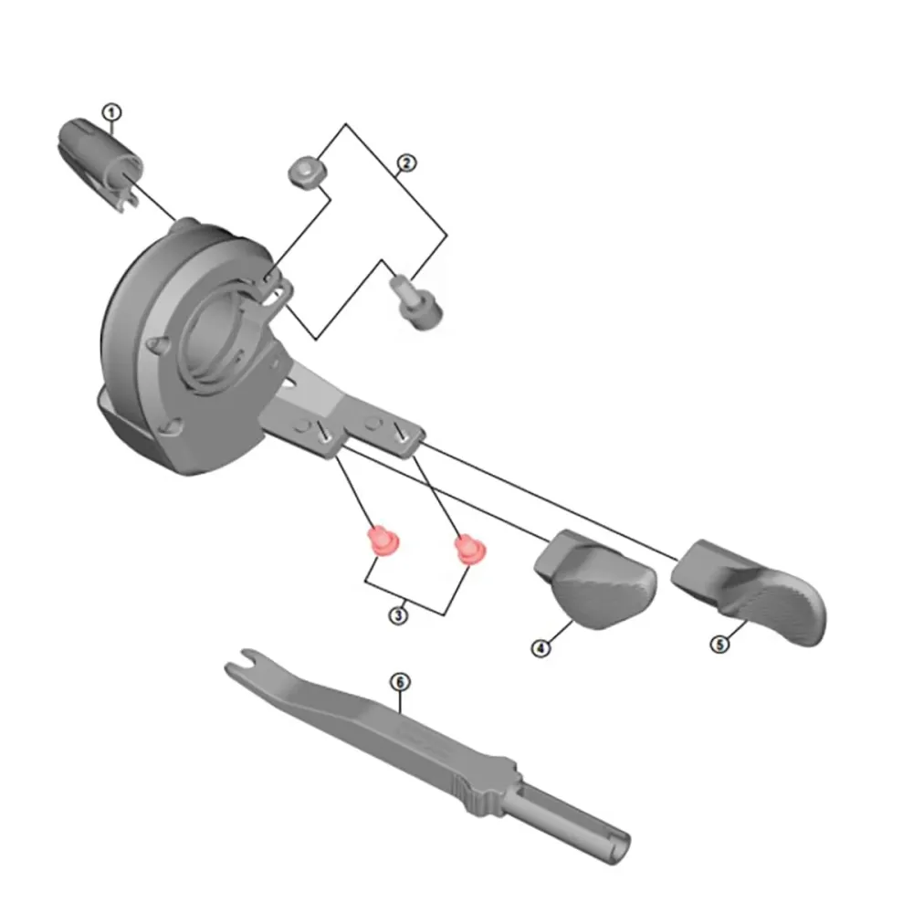 Sats med 2 skruvar för SHIMANO XT/XTR Di2 växlingsrattar #Y01W98010