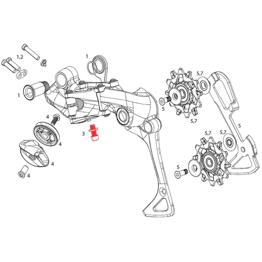 SRAM XX1 1x11V Kabelskruv för bakväxel #11.7518.015.000