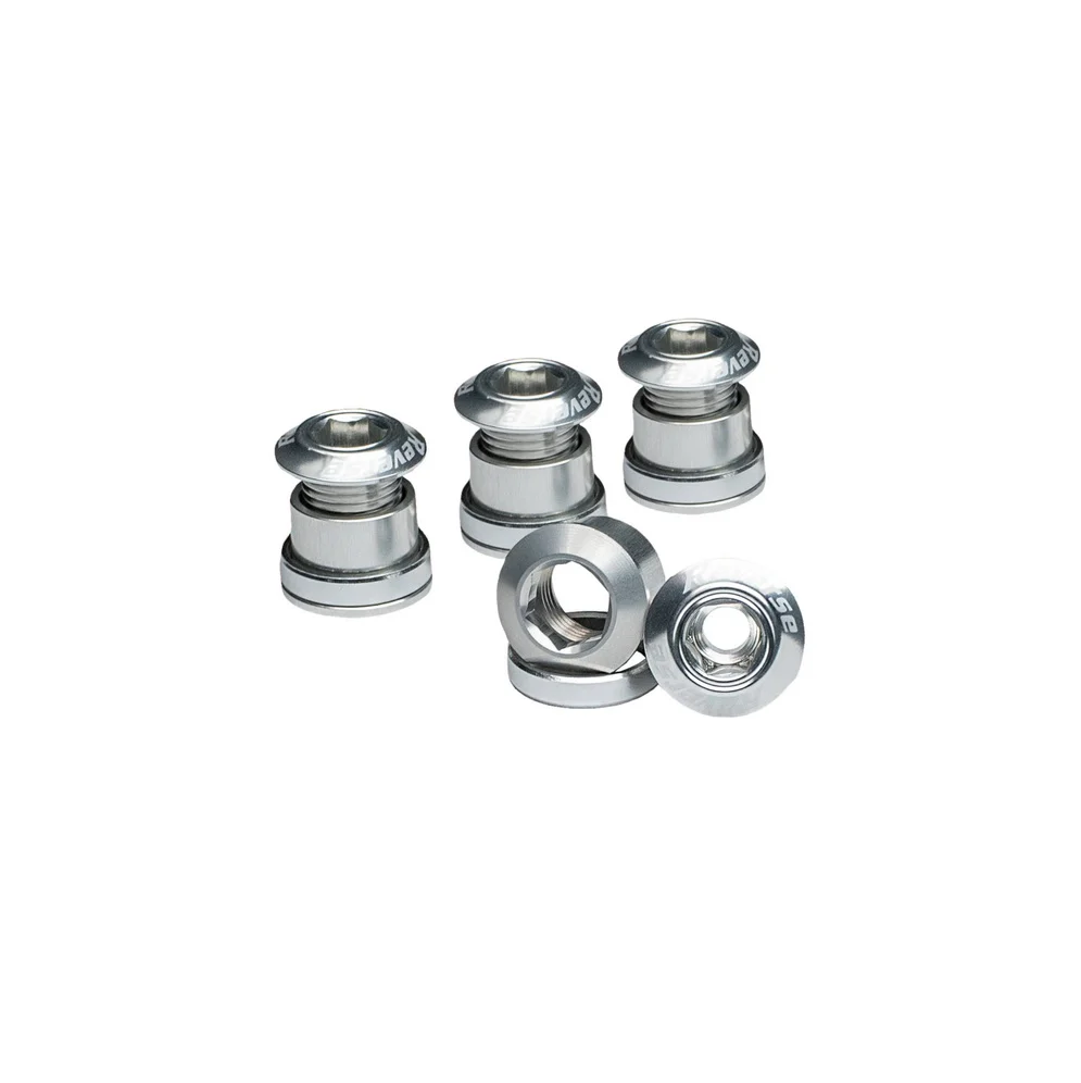 Sats med 4 st REVERSE COMPONENTS Skorstensskruvar Silver