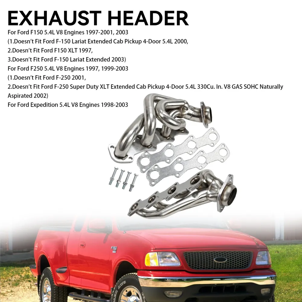 1997 1999-2003 Ford F250 5.4L V8 MOTRINES grenrörshuvuden