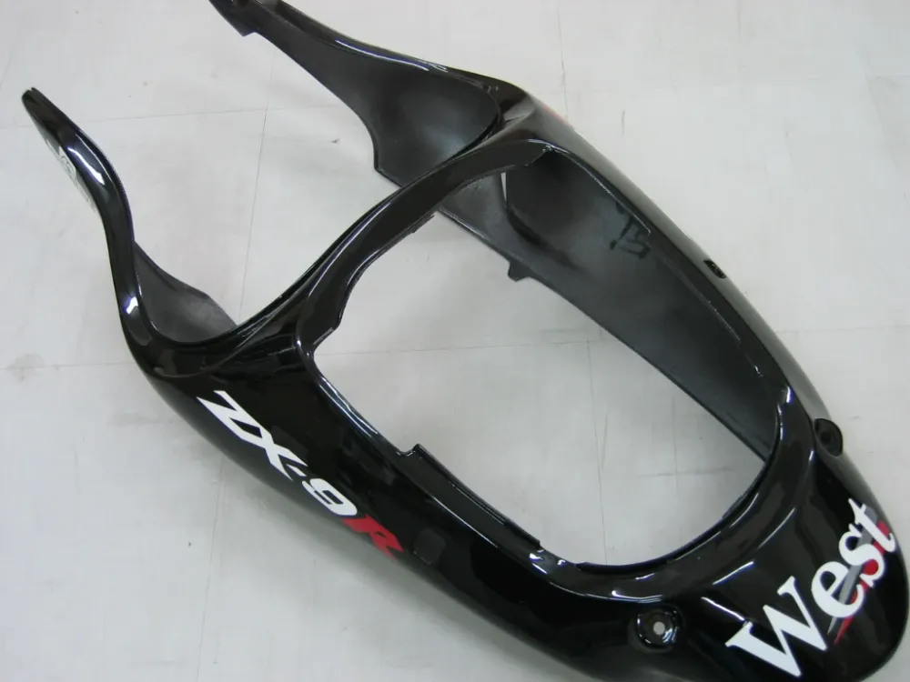 2000-2001 Kawasaki ZX 9R kåpa Svart Vit West ZX9R Racing Generic