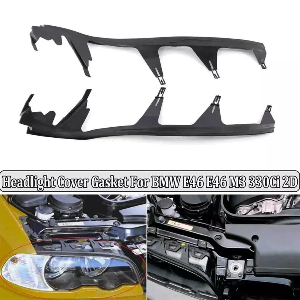 2001-2006 BMW 3 SERIES E46 M3 -2DÖRR 2ST Strålkastarlist tätningslist Tätningsläppar 63128384489