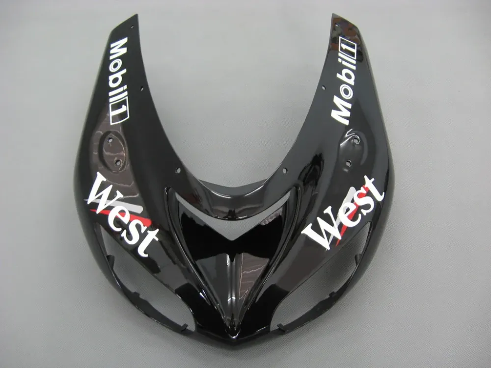 2006-2007 Kawasaki ZX 10R Amotopart kåpa Black White West Racing Customs Fairing