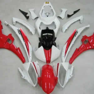 2006-2007 Yamaha YZF-R6 kåpor Vit Röd Michelin R6 Racing Generic
