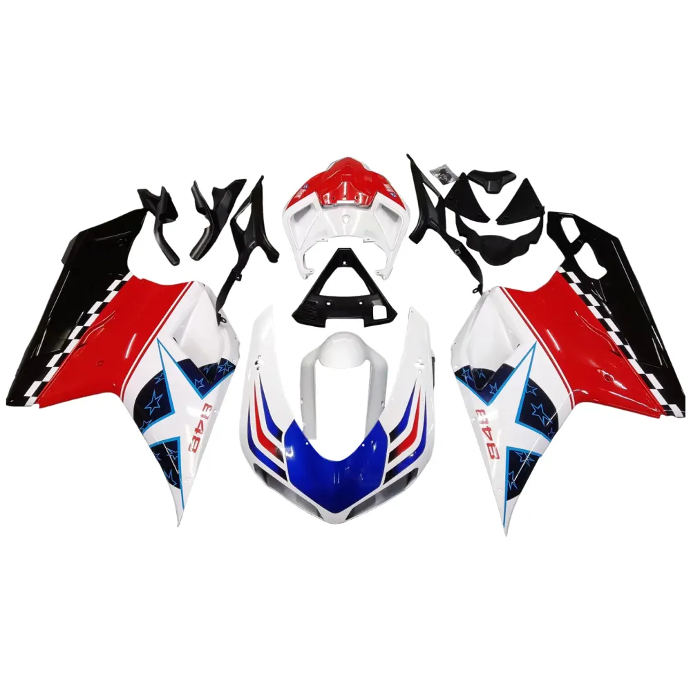 2007-2012 Ducati 1098/1198/848 Röd Svart Karosseri ABS-sprutform 15# Generic