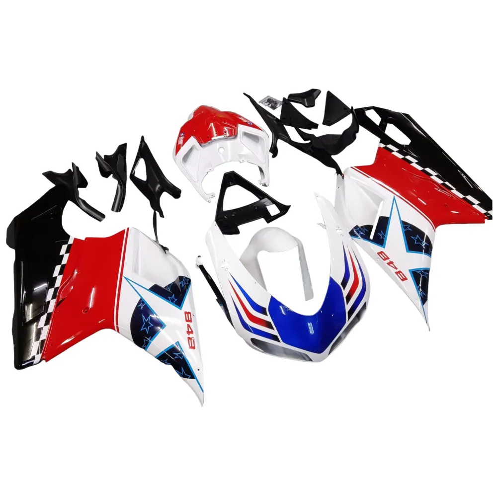 2007-2012 Ducati 1098/1198/848 Röd Svart Karosseri ABS-sprutform 15# Generic
