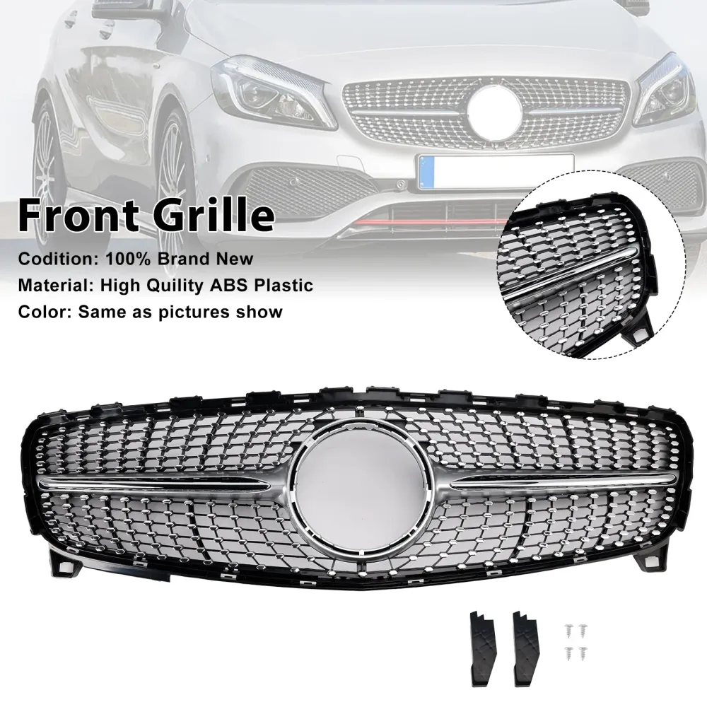 2016-2018 MERCEDES BENZ -KLASS W176 Diamantgrill fram till stötfångaren