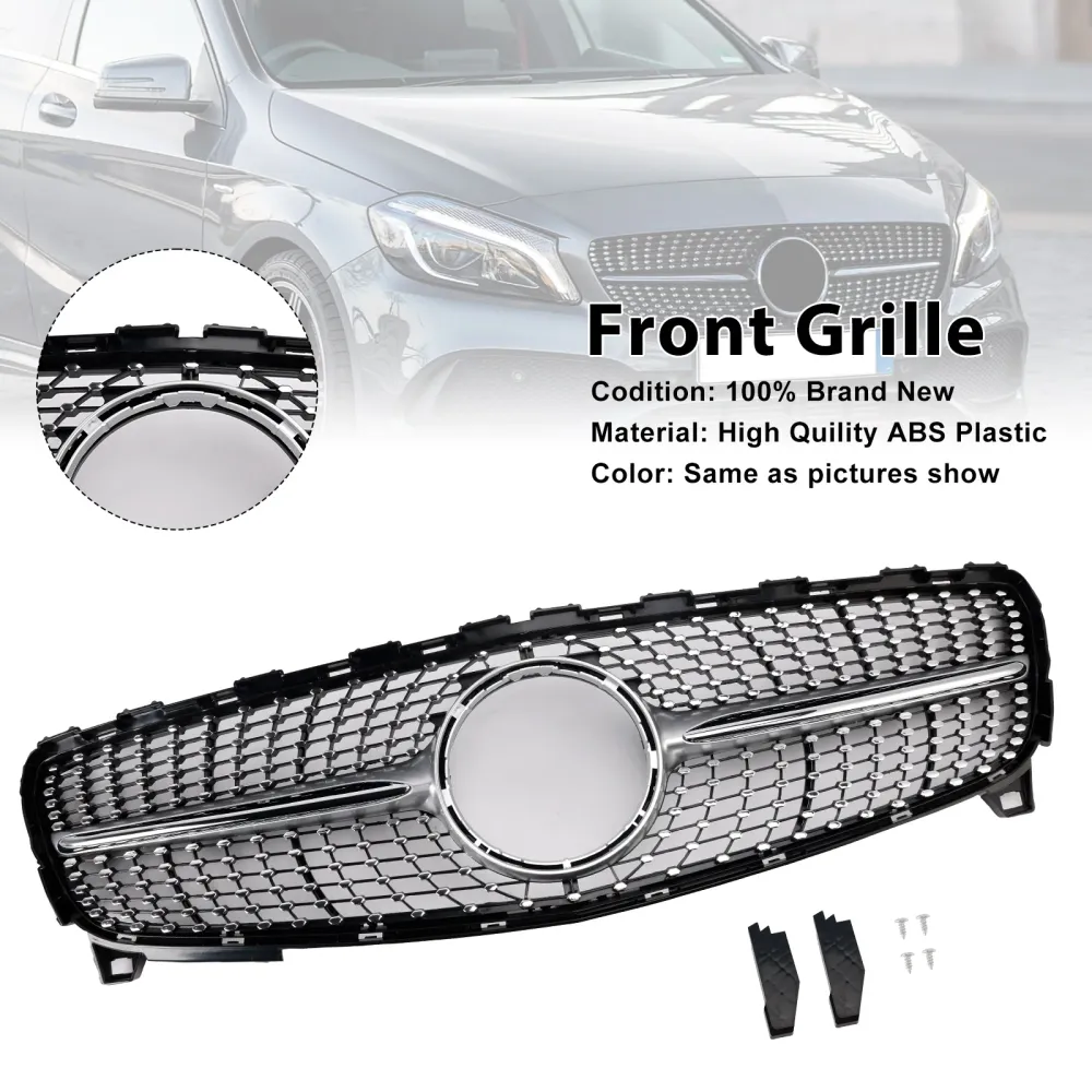 2016-2018 MERCEDES BENZ -KLASS W176 Diamantgrill fram till stötfångaren