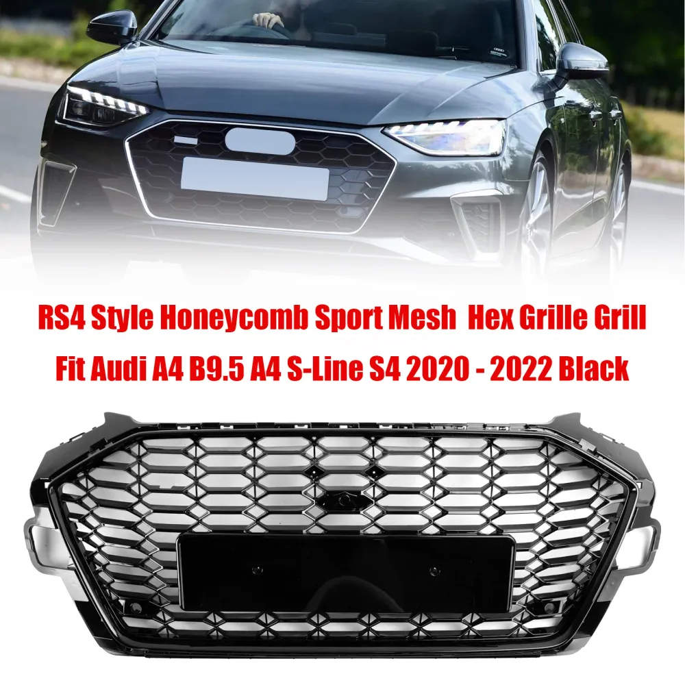 2020 2021 2022 Audi A4 B9.5 A4 S-Line S4 RS4 Style Främre stötfångargrill Grill 8W0853651D