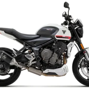 71008VAN Arrow Fullt system racing med Veloce alu. "Mörka" avgasrör för Triumph TRIDENT 660 2021-2024