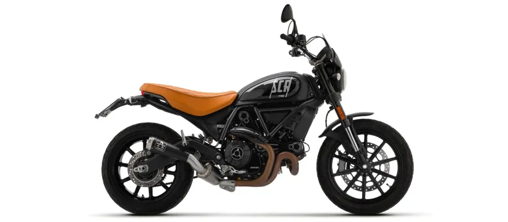 71951PRN Arrow Pro-Race Nichrome "Mörkt" avgassystem för Ducati Scrambler 800 2021-2022