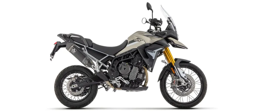 72504VAN Arrow Veloce aluminium "Mörkt" avgassystem för Triumph TIGER 900 2020-2023