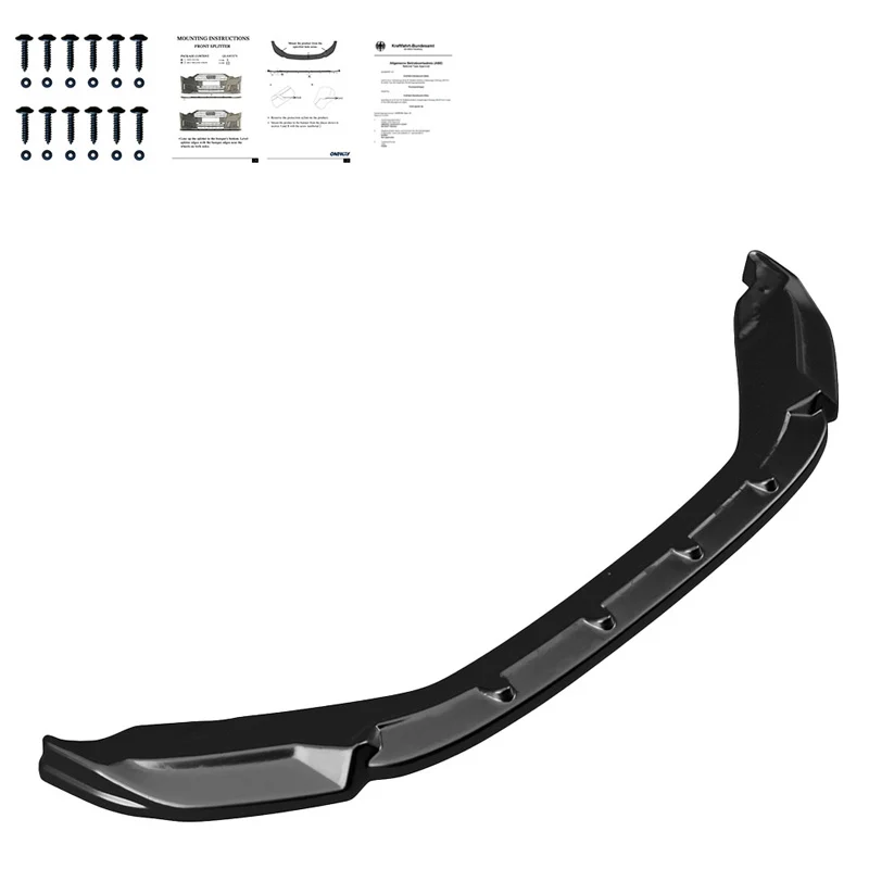 OneWay, Forreste spoiler, Glossy sort, Passer til Skoda Kodiaq I Facelift 2021-2024, 100% bilspecifik pasform