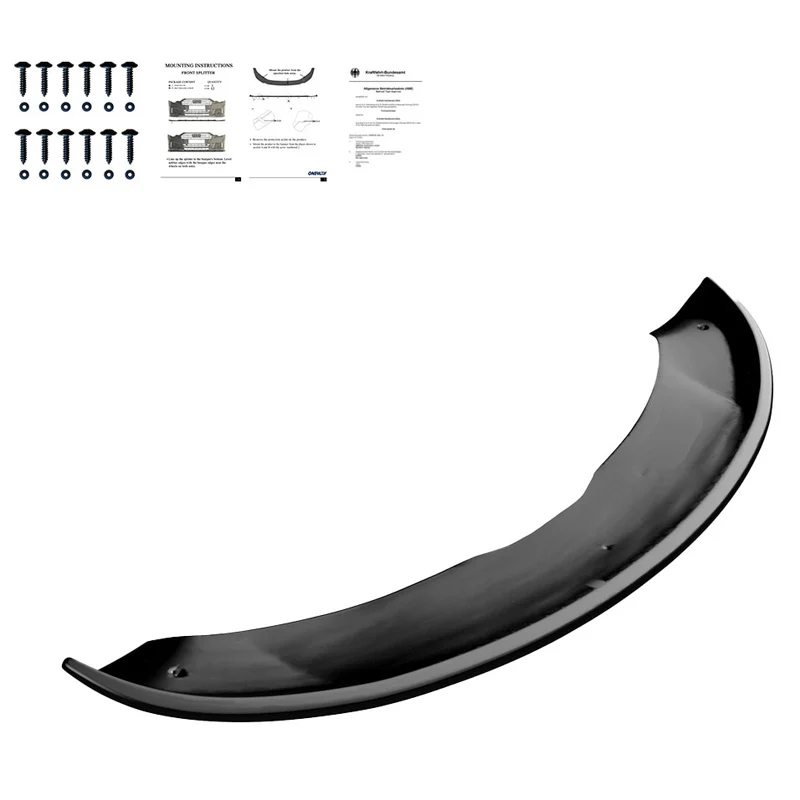 OneWay frontspoiler glanssvart till Tesla Model 3 2017–2024, Sportline