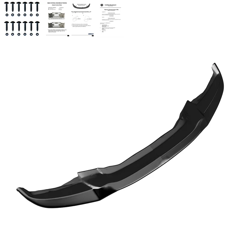 OneWay, Frontspoiler, Glossy sort, Passer til BMW X6 F16 M-Pack (2014-2019)