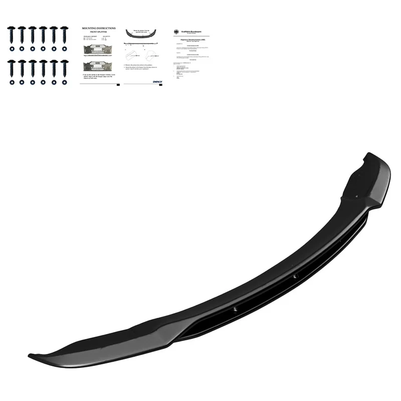 OneWay glanssvart frontspoiler till BMW X5 E70 M-Pack Facelift (2010–2013)