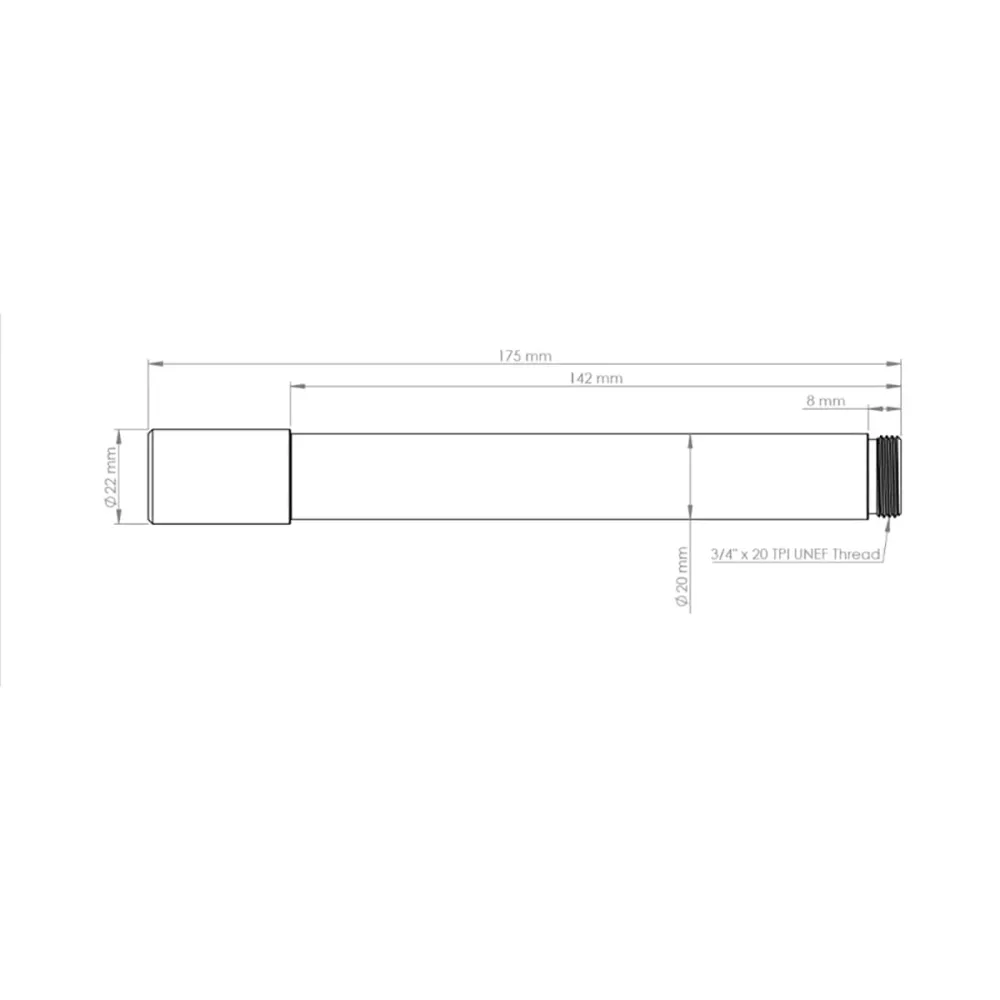 BURGTEC Framhjulsaxel för FOX 40 gaffel 20x110mm Svart