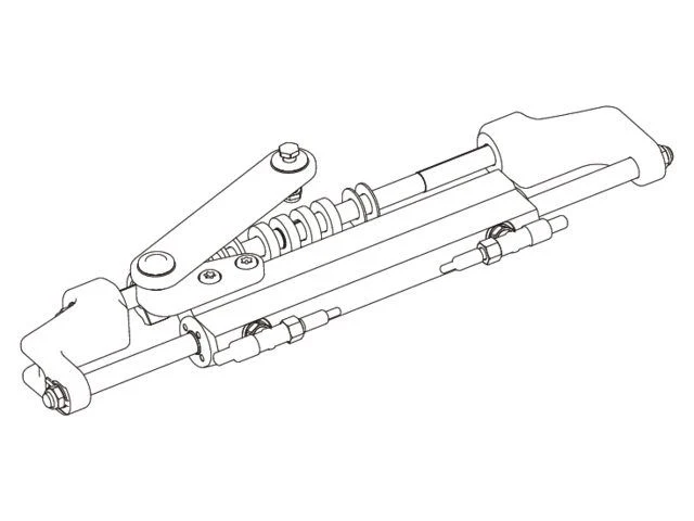 Ultraflex, Hydraulcylinder UC95-OBF/1, 95 cc, Frontmontering, Utombordsmotorer upp till 175 HP