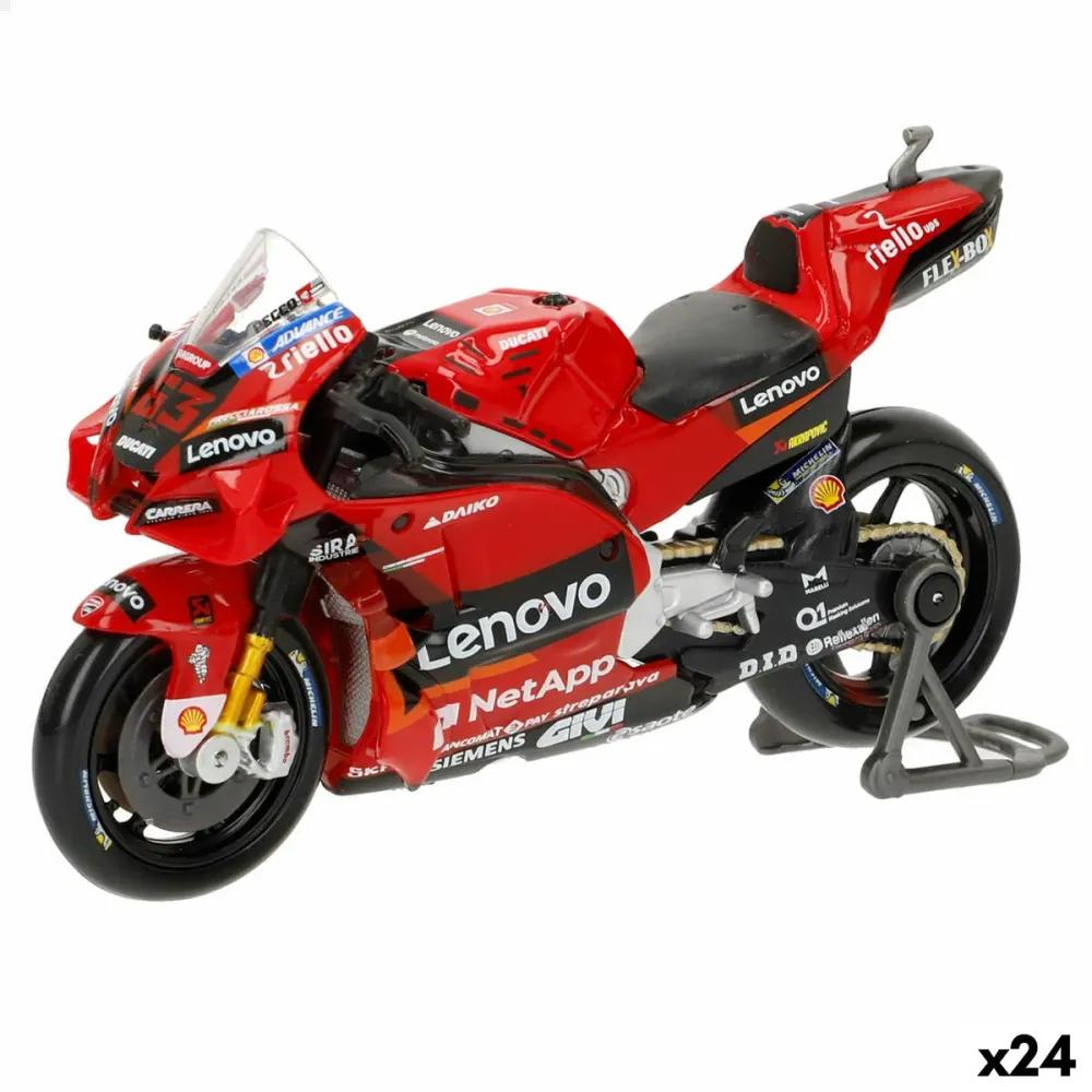 24 motorcykler från Maisto i plast, 11 × 6 × 3 cm