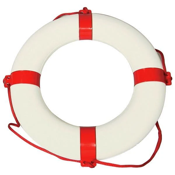 SeaTec, Livboj, vit med röda muddar, Ø58 cm - Ø34 cm