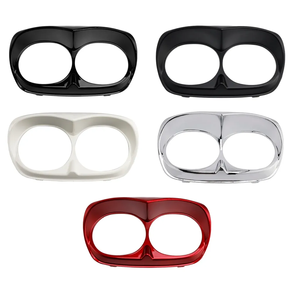 Dubbla Strålkastare Bezel Cover Kåpa För Road Glide 1998-2013