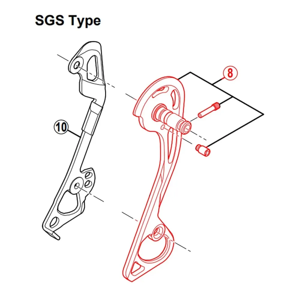 SHIMANO XT RD-M781-SGS lång extern bur för bakväxel