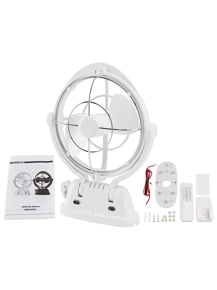 12V/24V Auto-Sensing Low-Power Draw Fan Boats and RV White