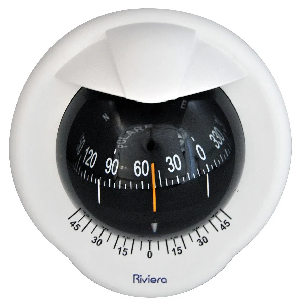 Riviera kompass POLARE BP2 100mm, skotmont. vit/svart ros