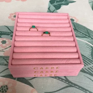 Smyckesfat för ringar - Pink Velour